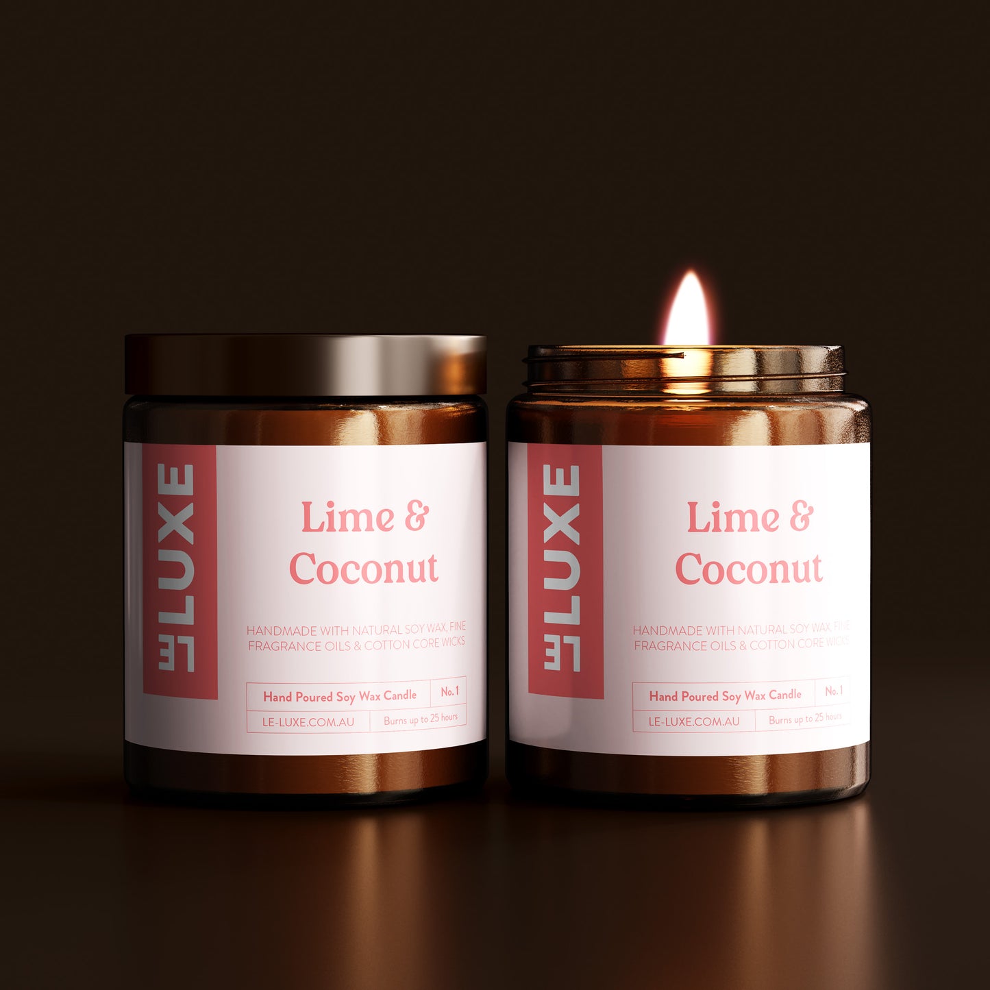 Le Luxe Soy Wax Candle - Lime & Coconut